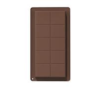 Selecto Bake 1 pc Deep Chocolate Bar Moulds, 10 Cavity Reusable Silicone Sweet Candy Moulds for Stuffed Bar, Thick Chocolate Bar Molds Tea Spoon