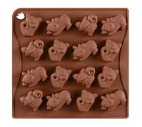 Selecto Bake 16 Cavity DIY Silicone Baking Moulds Cat Shaped Pans Candy Molds Chocolate Mould Ice Cube Trays