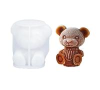 Selecto Bake 3D Teddy Bear Epoxy Resin Mould Animal Casting Mold Cute Ice Cube Silicone Moulds for Desktop Ornament Home Decoration Bag Pendant