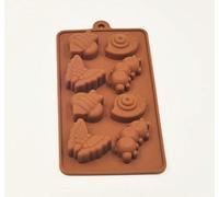 Selecto Bake 8 Cavity Insect Silicone Mould Set, 1 Pcs Mini Butterfly Snail Ladybug Bee Bug Chocolate Candy Mold, Made Little Candy Soap Crayon Wax Melt Ice Cube Mould Tray