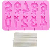 Selecto Bake Candle Moulds, Birthday Cake Candles, Candles with Numbers, Candle Mold, Silicone Candle Maker Mould with 20 Sticks Cake Decoration