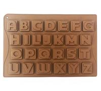 Selecto Bake Chocolate Letters Silicone Letter Mould for Cake Decorating, Reusable Alphabet Silicone Mould for Fondant Baking and DIY Projects
