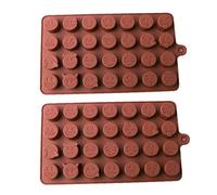 Selecto Bake Funny Face 28 Silicone Moulds for Cupcake, Brownie Topper, Soft & Hard Candies, Gummies, Bombs, Jello, Ice Cubes Tray - Best for Party Gifts (2 Pack)