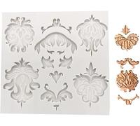 Selecto Bake Relief Baroque Vintage Silicone Fondant Moulds 3D Baking Cake Moulds for Cake Decorating Flower Lace Mould Jewelry Polymer Clay Crafting Projects