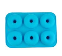 Selecto Bake Silicone Donut Moulds, Silicon Doughnut Mould Large Non-Stick 6 Cavity Molds Doughnut Tray Donut Pan Bagel Baking Tin Muffin Cupcake Biscuit Doughnut Maker Bakeware, Blue