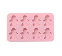 Selecto Bake Silicone Gingerbread Man Cake Mould, Makes 8 Single Chocolate at Once, Gingerbread Themed Character, Perfect for Homemade Festive Baking