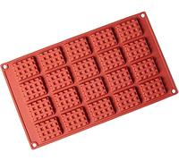 Selecto Bake Silicone Waffle Mould, 20 Cavities Mini Round Non-Stick Tray for Making Waffle Cookie, Chocolate, Candy, Soap, Wax Mould