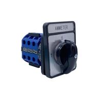 Selector Ammeter Changeover Rotary Cam Switch 20A Four Position 3 Poles Control electronic starter Silver