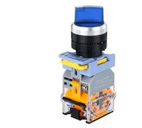 Selector Knob Rotary Switch with LED Latching Momentary 22MM 2NO 1NO1NC 2 3 Position 10A LA38 Power Switch ON/OFF 36V 110V 380V(2NO2NC_2 POSITION MOMENTARY_380V)