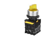 Selector Knob Switch LED 22mm 1NO/2NO/1NO1NC 2/3 Position Self-locking Momentary Rotary Switch with Light 12V 24V 220V10A(1NO1NC_3 POSITION SELF-LOCK_24V)