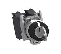Selector switch XB4BG73 3 position +/-45° 2NO Ø22 middle pull out spring return industrial control