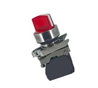 Selector switch XB4BK134B3 red three-position 2NO 24V Ø22 for industrial control