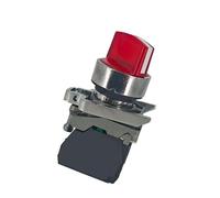 Selector switch XB4BK134G3 red three-position 2NO 110V Ø22 for industrial control