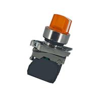 Selector switch XB4BK135G3 orange three position 2NO 110V Ø22 for industrial control