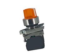 Selector switch XB4BK135M3 orange three position 2NO 220V Ø22 for industrial control