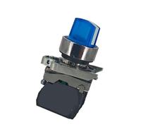 Selector switch XB4BK136G3 blue three-position 2NO 110V Ø22 for industrial control