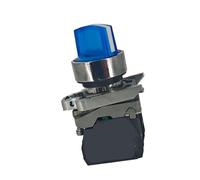 Selector switch XB4BK136M3 blue three-position 2NO 220V Ø22 for industrial control