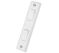 Selectric 10 Amp Architrave Switch Smooth Edged - 2 Gang 2 Way White SSL571