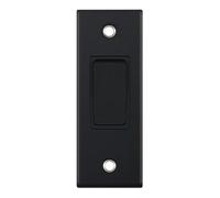 selectric 5M Matt Black 1 Gang 10A 2 Way Architrave Switch with Black Insert