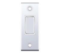selectric 5M Slim Decorative Polished Chrome10 Amp Architrave Switch - 1 Gang 2 Way - X-Rated DSL379