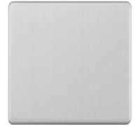 Selectric 5MPLUS-142 5M-PLUS Screwless 1 Gang Blanking Plate - Satin Chrome