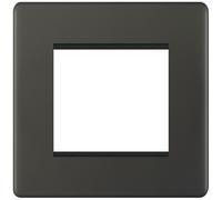 Selectric 5MPLUS-20 5M-PLUS Screwless 2 Aperture Euro Media / Data Plate - Dark Bronze