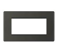 Selectric 5MPLUS-21 5M-PLUS Screwless 4 Aperture Euro Media / Data Plate - Dark Bronze