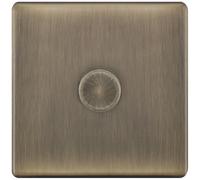 Selectric 5MPLUS-664 5M-PLUS Screwless 1 Gang 2 Way 5-100W LED Dimmer Switch - Antique Brass