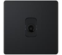 Selectric 5MPLUS-878 5M-PLUS Screwless 1 Gang 10A Intermediate Toggle Switch - Matt Black, Black Insert