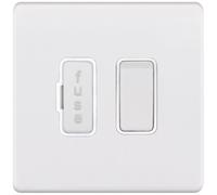 Selectric 5MPLUS-928 5M-PLUS Screwless 13A DP Switched Fused Connection Unit - Matt White, White Insert