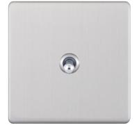 Selectric 5MPLUS-TOG-1 5M-PLUS Screwless 1 Gang 2 Way 10A Toggle Switch - Satin Chrome