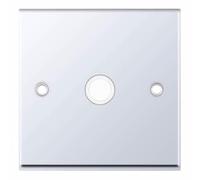 Selectric 7M-Pro Polished Chrome 20A Centre Entry Flex Outlet with White Insert