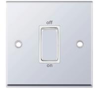 Selectric 7MPRO-347 7M-PRO 1 Gang 45A DP Switch - Polished Chrome, White Insert