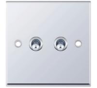Selectric 7MPRO-375 7M-PRO 2 Gang 2 Way 10A Toggle Switch - Polished Chrome