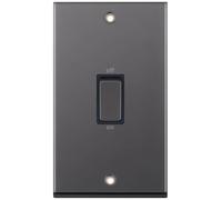 Selectric 7MPRO-448 7M-PRO 2 Gang 45A DP Switch - Black Nickel, Black Insert