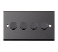 Selectric 7MPRO-467 7M-PRO 4 Gang 2 Way 5-100W LED Dimmer Switch - Black Nickel