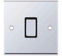 Selectric 7MPRO-515 7M-PRO 1 Gang 20A DP Switch - Polished Chrome, Black Insert