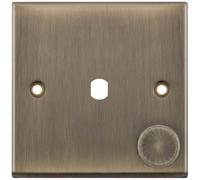 Selectric 7MPRO-670 7M-PRO 1 Gang Empty Dimmer Plate with Knob - Antique Brass
