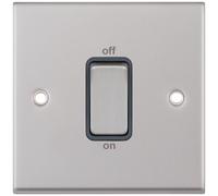 Selectric 7MPRO-747 7M-PRO 1 Gang 45A DP Switch - Satin Chrome, Grey Insert