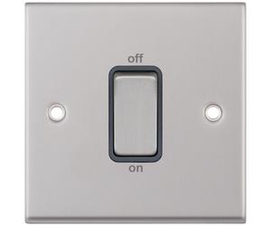 Selectric 7MPRO-747 7M-PRO 1 Gang 45A DP Switch - Satin Chrome, Grey Insert