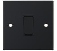 Selectric DSL11-01 5M 1 Gang 2 Way 10AX Plate Switch - Matt Black, Black Insert