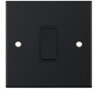 Selectric DSL11-07 5M 1 Gang 10AX Intermediate Switch - Matt Black, Black Insert