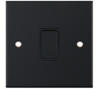 Selectric DSL11-15 5M 1 Gang 20A DP Switch - Matt Black, Black Insert