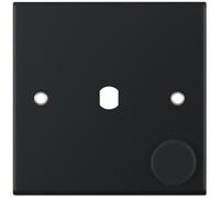Selectric DSL11-70 5M 1 Gang Empty Dimmer Plate with Knob - Matt Black