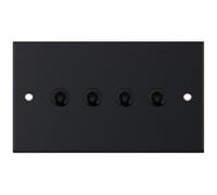 Selectric DSL11-77 5M 4 Gang 2 Way 10A Toggle Switch - Matt Black