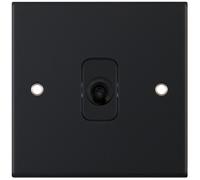Selectric DSL11-78 5M 1 Gang 10A Intermediate Toggle Switch - Matt Black, Black Insert