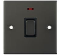 Selectric DSL12-16 5M 1 Gang 20A DP Switch with Neon - Dark Bronze, Black Insert
