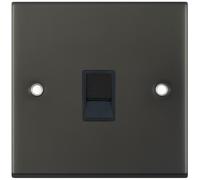 Selectric DSL12-40 5M 1 Gang RJ45 Data Socket - Dark Bronze, Black Insert
