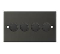Selectric DSL12-67 5M 4 Gang 2 Way 5-100W LED Dimmer Switch - Dark Bronze