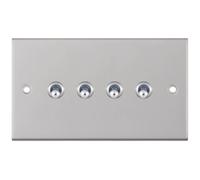 Selectric DSL177 5M 4 Gang 2 Way 10A Toggle Switch - Satin Chrome